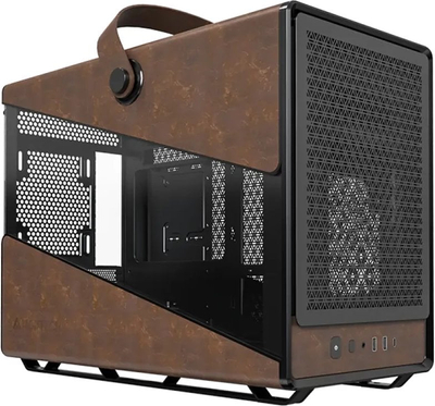 Kuti kompjuteri Montech Heritage, MicroATX Mini ITX, xham i temperuar, lëkurë, e zezë