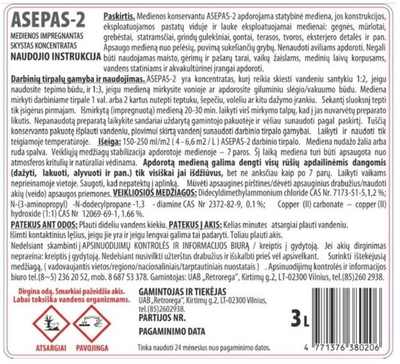 Antiseptik për dru Asepas 2, bidon 5 litra, për jashtë, i tejdukshëm