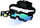 Syze loje SpyX Night Mission Goggles 10400, me drita LED, për kalamoj, të zeza