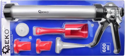 Pistoletë silikoni PRO, 600 ml, alumin, me 2 gryka