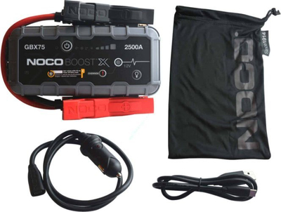 Karikues startues për bateri NOCO GBX75 Boost X, 12V, 2500A, gri