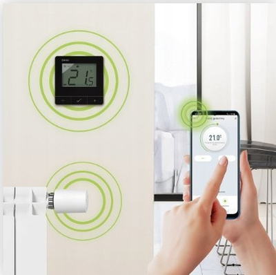 Valvul termostatike radiator ENGO TRV ETRV M30x1.5, Zigbee, Tuya, e bardhë