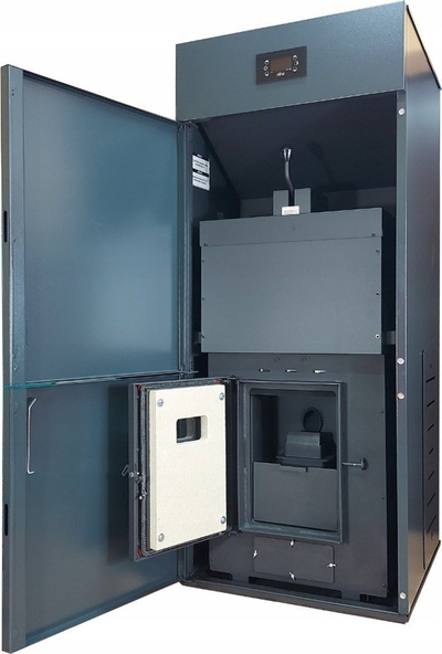 Kaldajë peleti Ferroli Biopellet Pro 24kW, rezervuar 105kg, gri