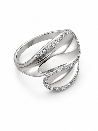 Unazë Silver 925 me Gurë Zircon – Stil Modern & Elegancë e Pastër