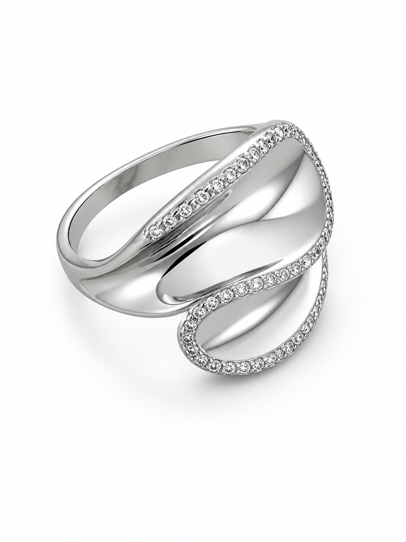 Unazë Silver 925 me Gurë Zircon – Stil Modern & Elegancë e Pastër