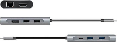 Docking station LogiLink UA0382, USB C, 4K, gri