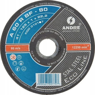 Disk prerës për metal Andre 125mm, trashësi 1.0mm, për çelik dhe inox