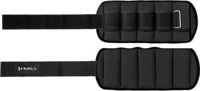Pesha për kyçe HMS Adjustable, 2x2.5 kg, neopren, e zezë