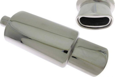 Shkarkues i pasëm TurboWorks, dalje ovale 80x145mm, hyrje 63.5mm, çelik inox