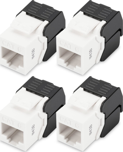 Modul keystone Assmann DIGITUS CAT 6, RJ45, pako me 4 copë, zi edhe bojëqielli