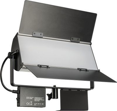 Dritë studio LED Walimex Sirius 160 Daylight, 65W, me barn doors, e zezë