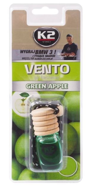 Osvežues ajri për makinë K2 Vento Green Apple, 8 ml, jeshile