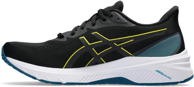 Патики за трчање Asics GT 1000 12 за мажи, амортизација FlyteFoam, гумен ѓон, црни