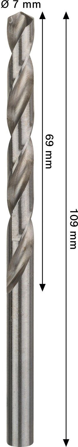 Spiralë shpuese metalike Bosch 2608577653 PRO Metal HSS-G, 7 mm, gri