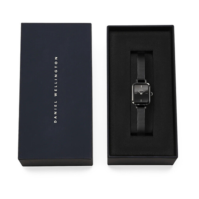 Orë për goca Daniel Wellington Quadro Mini 15x18 DW00100802, e zezë