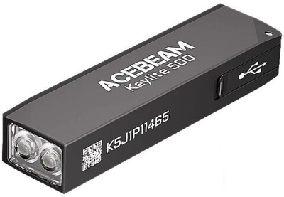 Dritë për çelësa AceBeam Keylite, 500 lumen, USB C, alumin