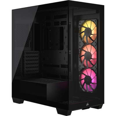Kuti kompjuteri Corsair 3500X Mid Tower, ARGB, e zezë
