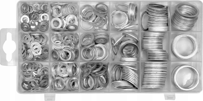 Set rondelash alumini Yato YT-068652, 450 copë, përziere madhësish, ngjyrë argjendi