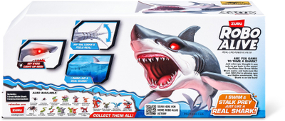 Lodër uji Zuru Robo Alive Great White Shark S1, interaktive, lëvizëse, gri
