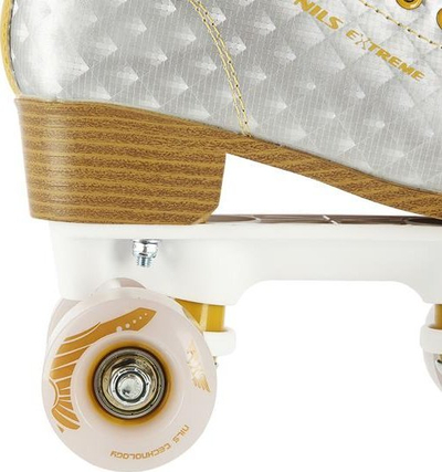 Patina katërshe Nils Extreme NQ14198 Gold, rrota PU, kushineta ABEC 7, argjend me ari