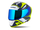 Helmetë integrale Cassida Aero Drome, ECE 22.06, 1350g, e zezë