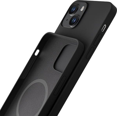 Kuti mbrojtëse 3mk Hardy Silicone MagCase për iPhone 14, silikon, MagSafe, gri e errët