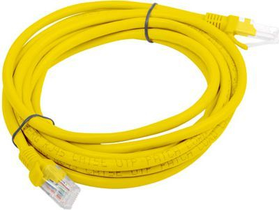 Kabllo lidhëse Lanberg, Cat6, e pambrojtur, e verdhë, 3m, (PCU6-10CC-0300-Y)