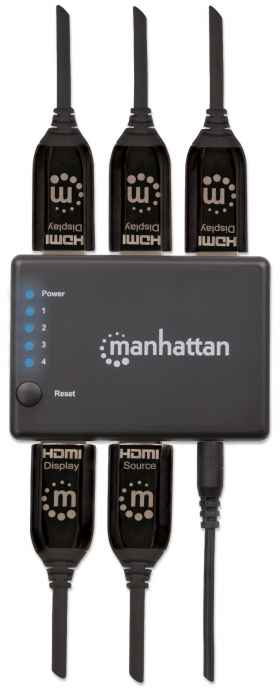Ndarës Manhattan 207706 4K Compact, 4-Port HDMI