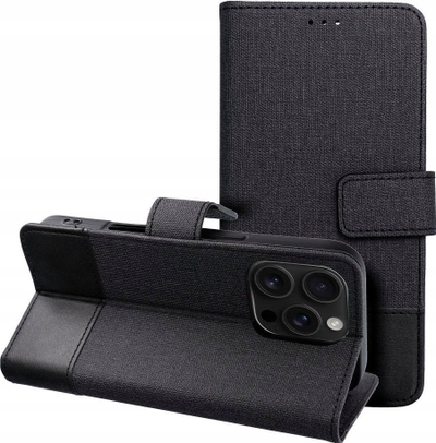 Kалeф книга Gomma за Samsung Galaxy A15 4G A15 5G, црн