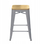 Karrige bar Nuforma Loft, 77cm, metal dru, argjendi