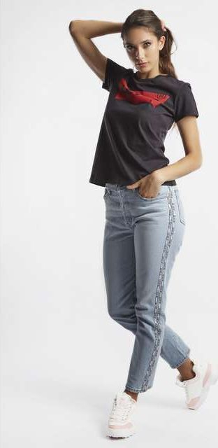 Levi's The Perfect Large Batwing Tee, Black