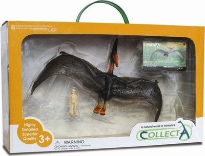 Figurë lodër Collecta Pteranodon Deluxe, koleksion Nature World in Miniature, shumëngjyrëshe