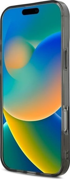 Kapak telefoni Mercedes MB Star Pattern për iPhone 16 Pro 6.3", transparent, i zi