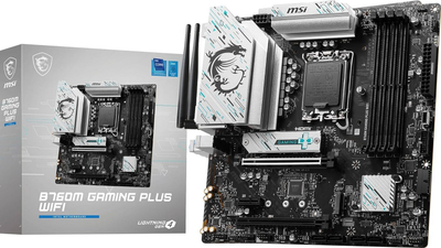 Pllakë amë MSI B760M Gaming Plus Wifi, DDR5, Wi Fi 6E, e zezë