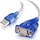 Kabllo adapter USB në serial C2G, 0.45m, RS-232 DB9, blu