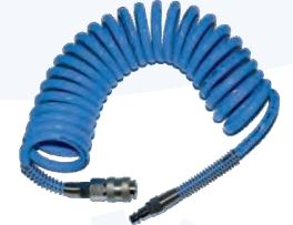 Zorrë ajri spirale Geko G01171, 8mm, 15m, blu