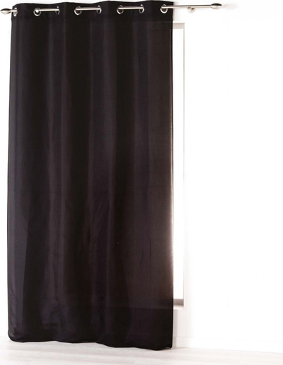 Perde me unaza Absolu, 140 x 260 cm, mikrofibër, e zezë