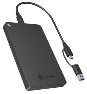 Kuti e jashtme ICY BOX IB-201T-CU31, 2.5" SATA HDD / SSD, USB Type-C, e zezë
