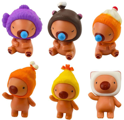 Lodër figurë kapibara Surprise Baby, blind box, 5cm, shumëngjyrëshe