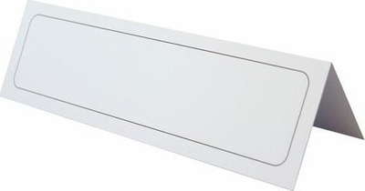 Karta emri Durable Information Panel, 6.1 x 21 cm, pako 100 copë, të bardha