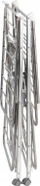 Tharëse rrobash mobile Maximex MOBILE, palosëse, çelik inox, argjend