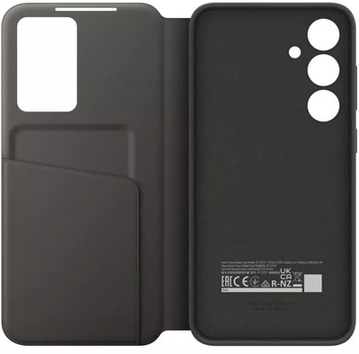 Mbulesë portofol Samsung Smart View Wallet Case për Galaxy S24 FE, me kapak, ngjyrë e zezë