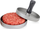 Shtypës metalik për hamburgerë Vaggan, 11.5 cm, alumin, argjend