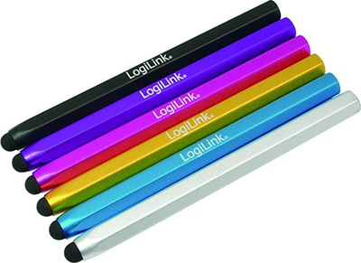 Стајлус LogiLink AA0010, алуминиумско тело, гумен врв, црн