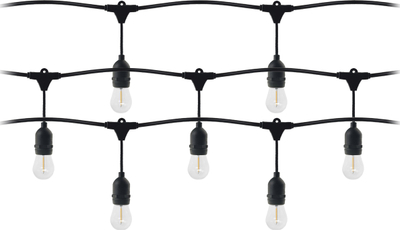 Garlandë dekorative Garden Light Garland, 15m, 16 llampa LED 1W, e zezë