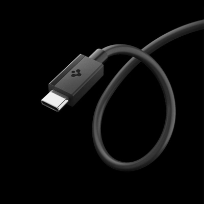Kabllo USB C Spigen Essential EB6010CC, 1m, 60W, e zezë