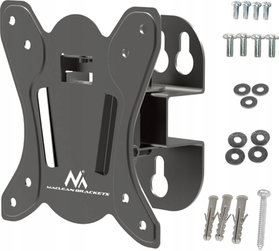 Mbajtëse muri për TV Maclean MC-415, 13"-32", 30kg, VESA 100x100, e zezë