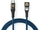 Kabllo USB C në Lightning Nedis GCTB39650AL10, 1m, me tekstil, zi me blu