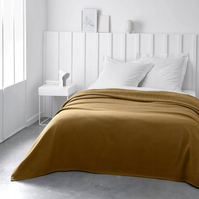 Mbulesë krevati Today Honeycomb, 220x240 cm, pambuk, bronz kafe