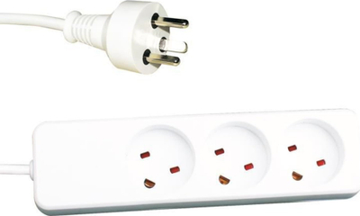 Zgjatëse elektrike Garbot 24155123-6EE, 3 dalje, kabllo 6 metra, e bardhë